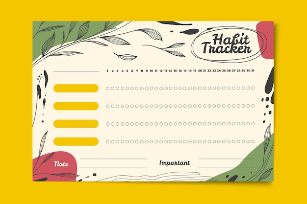 Habit tracker template