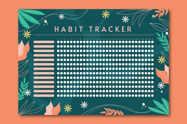 Habit tracker template