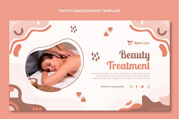 Бесплатное векторное изображение Если бы нарисовал текстуру spa twitch background