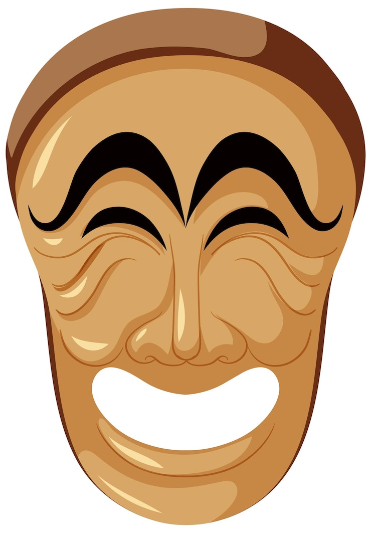 Free Vector hahoetal traditional korean mask vector