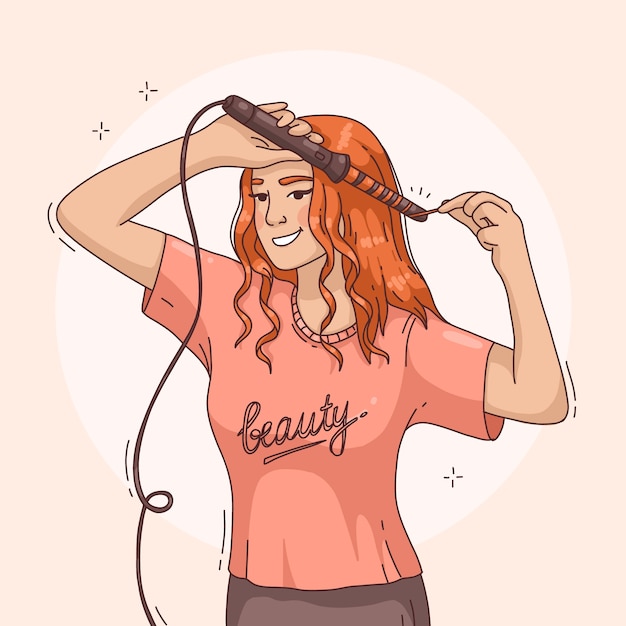 Hair care illustration