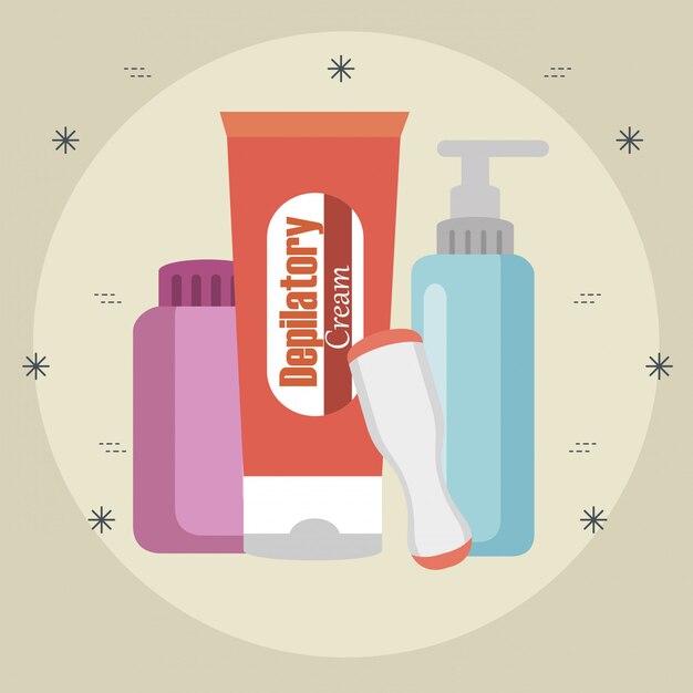 Hair removal product set