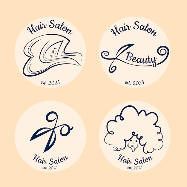 Hair salon logo collection