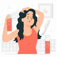 Free vector hair spray concept illustration