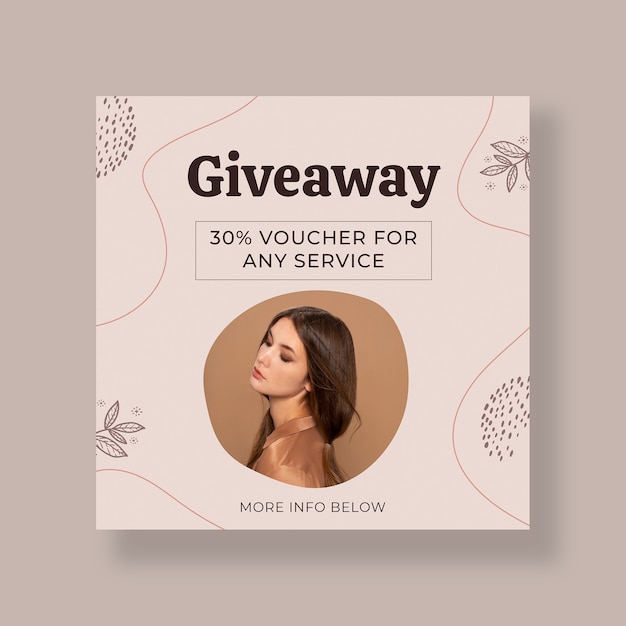 hairdresser shop instagram post template