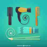 Free vector hairdressing tools