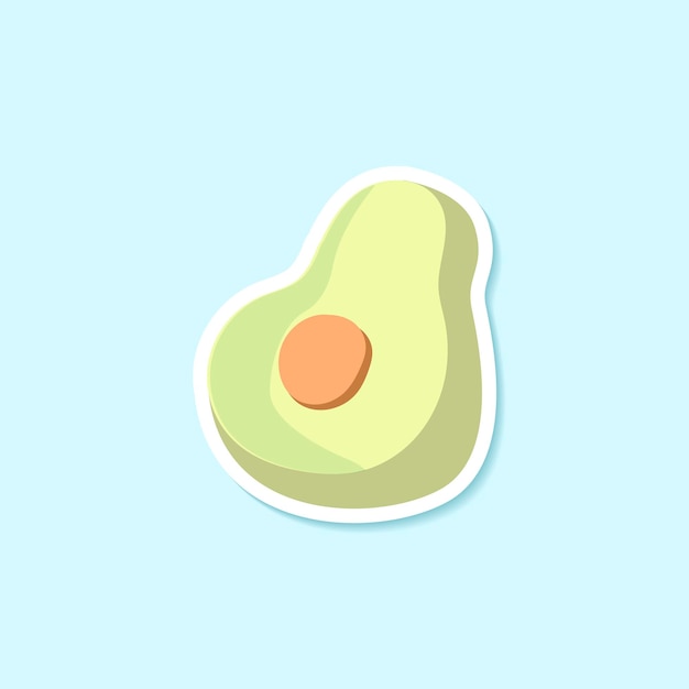 Free vector half an avocado vector