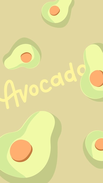 Vettore gratuito sfondo mezzo avocado