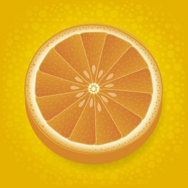 Vettore gratuito metà sfondo arancione
