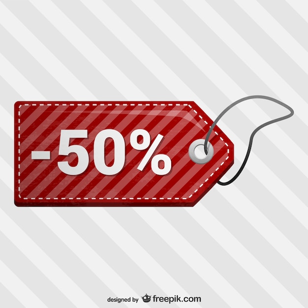 Half price discount sale tags