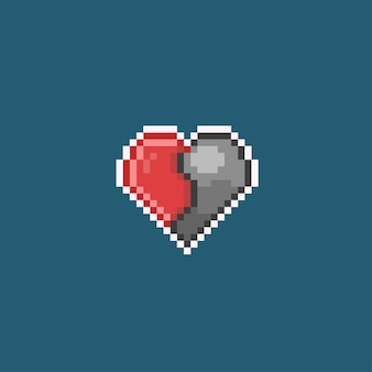 Полукаменный знак любви в стиле пиксель-арт