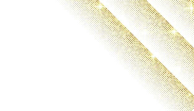 Free vector half tone style golden diagonal dotted on white background design vector