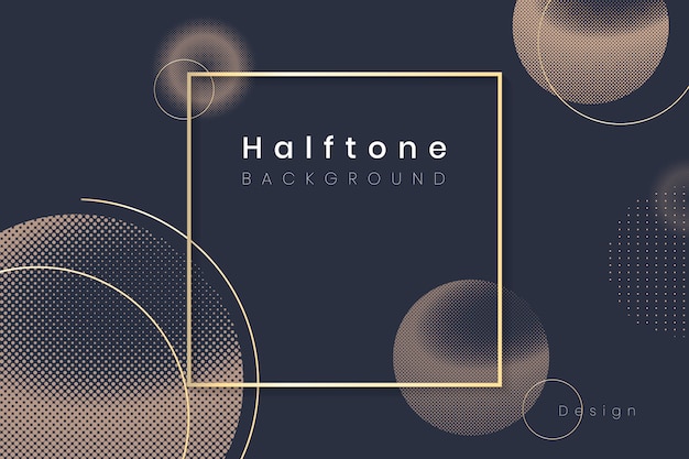 Halftone circle background frame