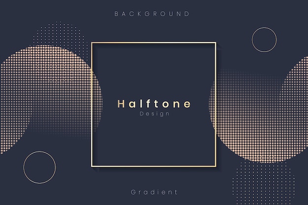 Halftone circle background frame