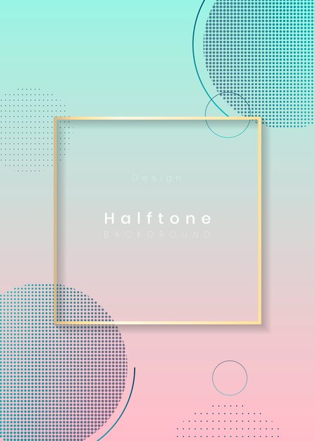 Halftone circle background frame