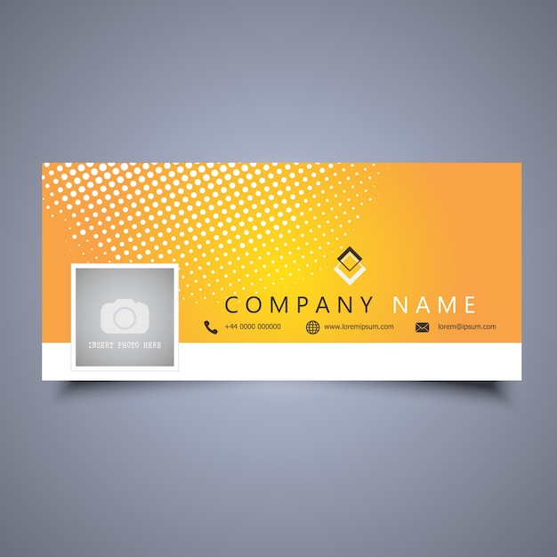 Free vector halftone design for a facebook timeline cover