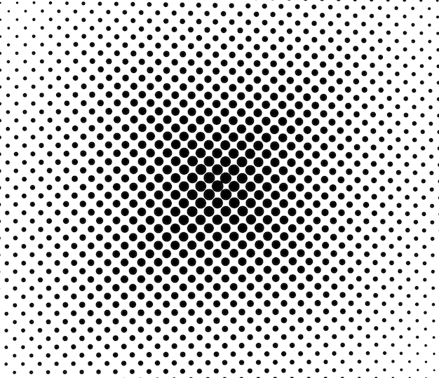 하프톤 점선 패턴입니다. 동그라미와 팝 아트 그라데이션 배경입니다. 만화 하프 톤 방사형 텍스처입니다. 광학 얼룩 효과