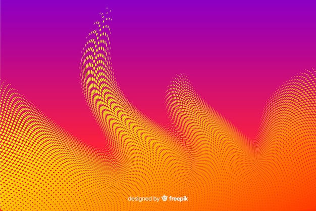 Free vector halftone effect background gradient style