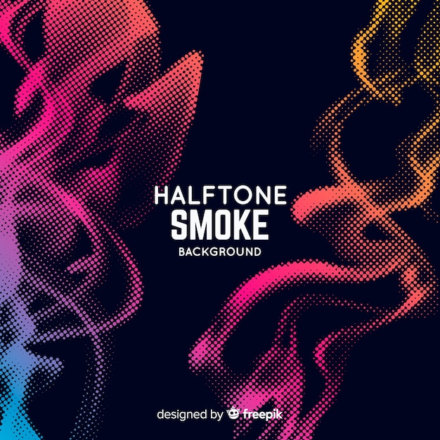 Halftone effect smoke background
