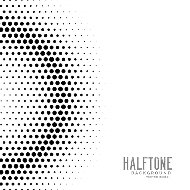 Free vector halftone gradient circles dot background