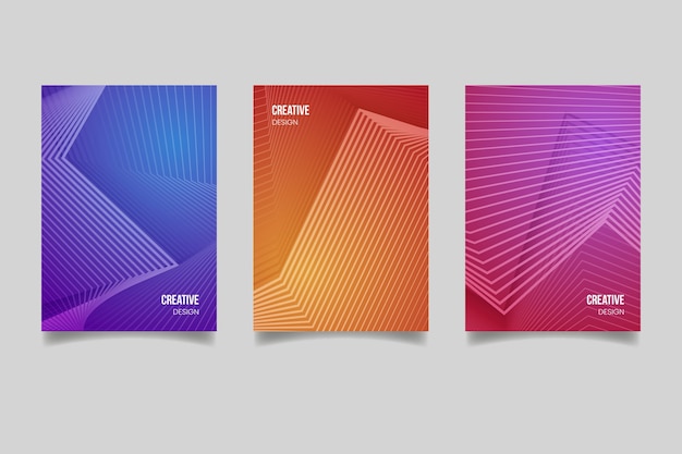 Halftone gradient cover collection design