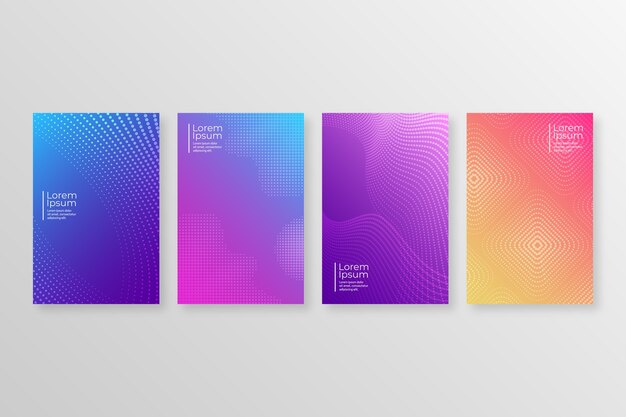 Halftone gradient cover collection