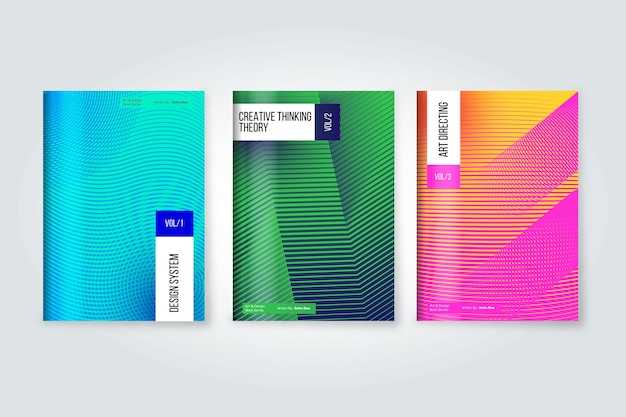 Halftone gradient cover collection