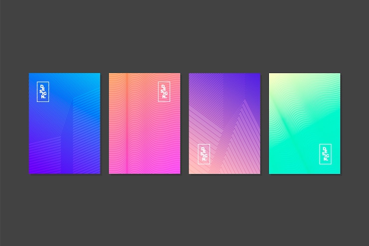 Free Vector halftone gradient cover collection
