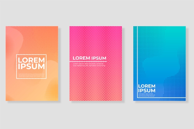 Halftone gradient cover collection