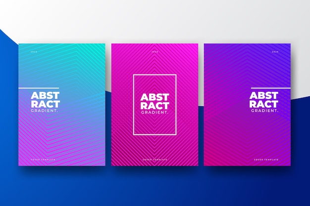 Halftone gradient theme of cover collection