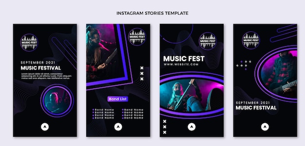Halftone music festival instagram stories