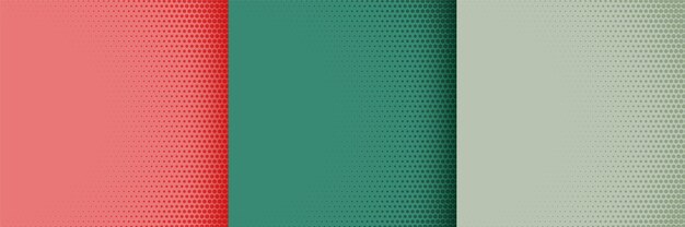 하프 톤 포스터 디자인 세트 3