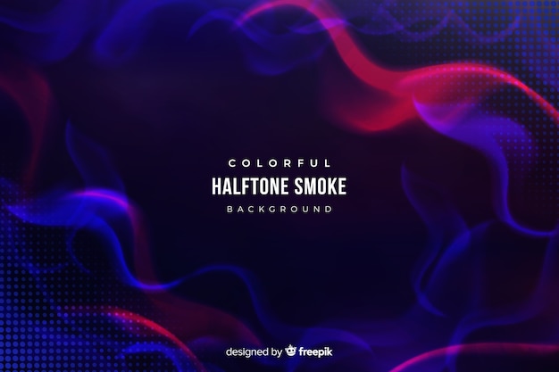 Free vector halftone smoke background