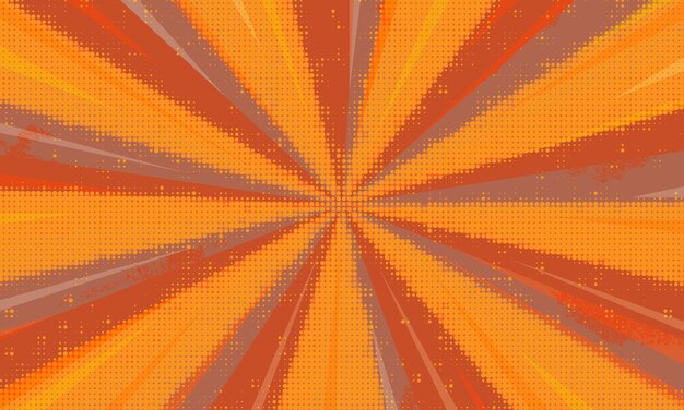 halftone and sunburst comic zoom background