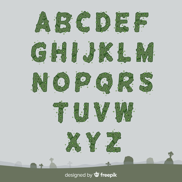 Halloween alphabet collection