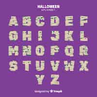 Free vector halloween alphabet collection