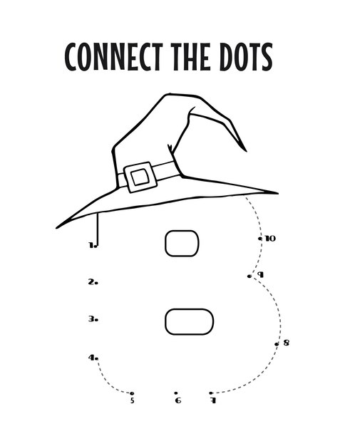 Premium Vector Halloween Alphabet Letter Dot To Dot Worksheet For Kids