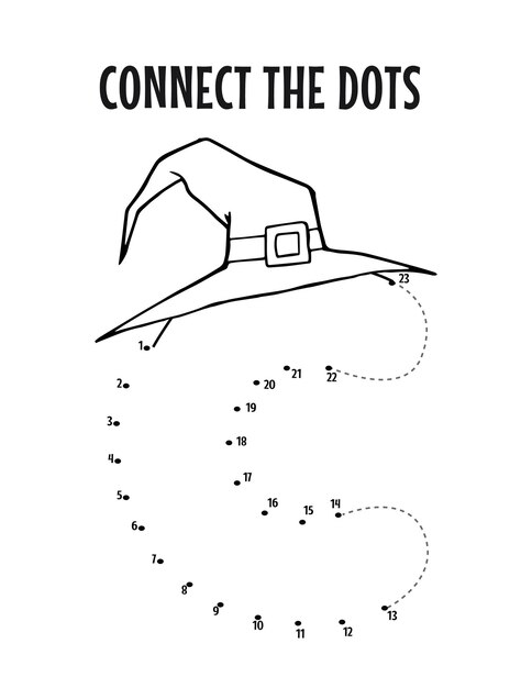 Premium Vector Halloween Alphabet Letter Dot To Dot Worksheet For Kids