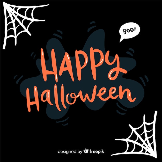 Halloween background design with lettering
