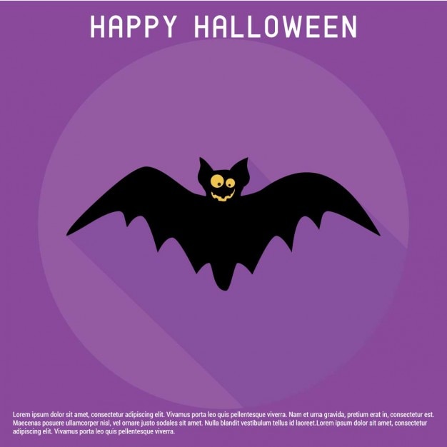 Free Vector halloween background of happy bat 