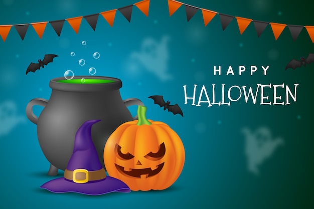 Free vector halloween background theme