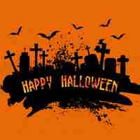 Free vector halloween background with black ink