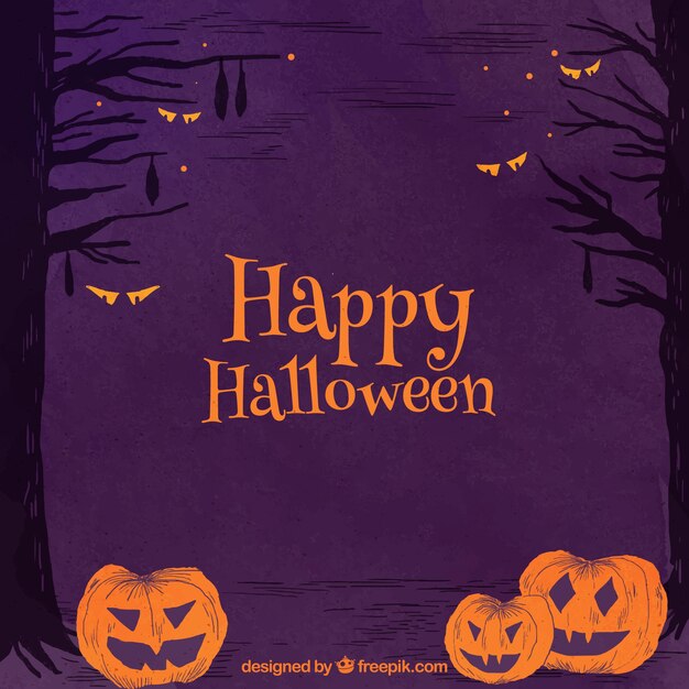 Halloween background with creepy style