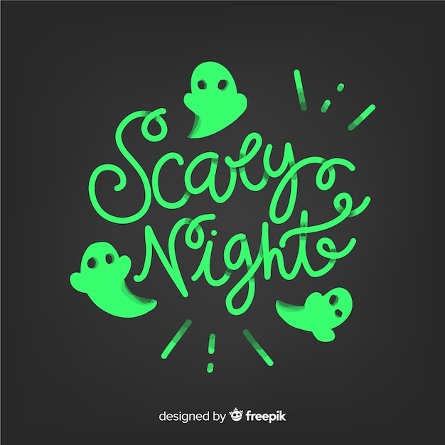 Halloween background with lettering