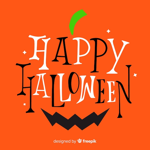 Sfondo di halloween con lettering