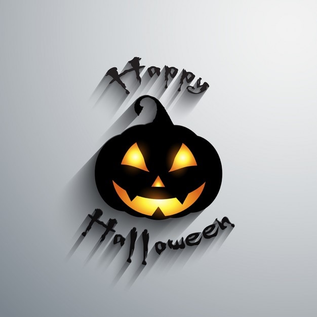 Halloween background with spooky pumpkin