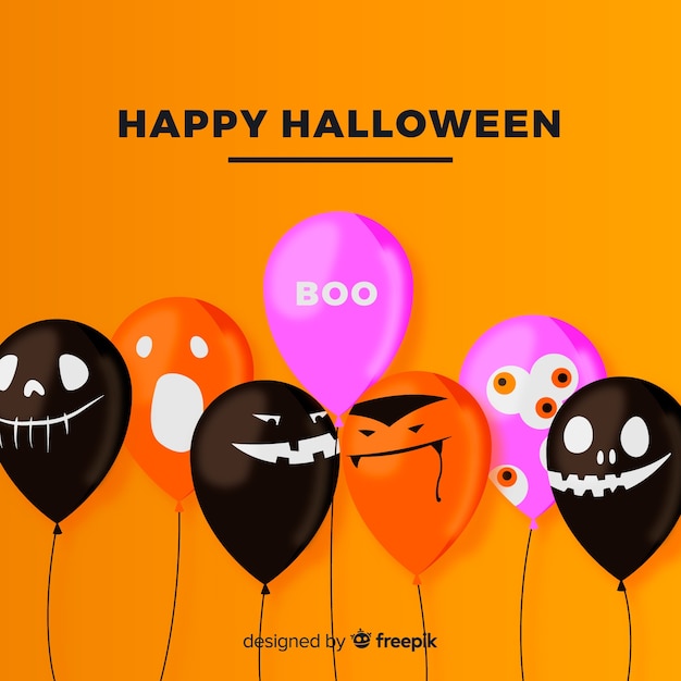 Хэллоуин фон с различными воздушными шарами