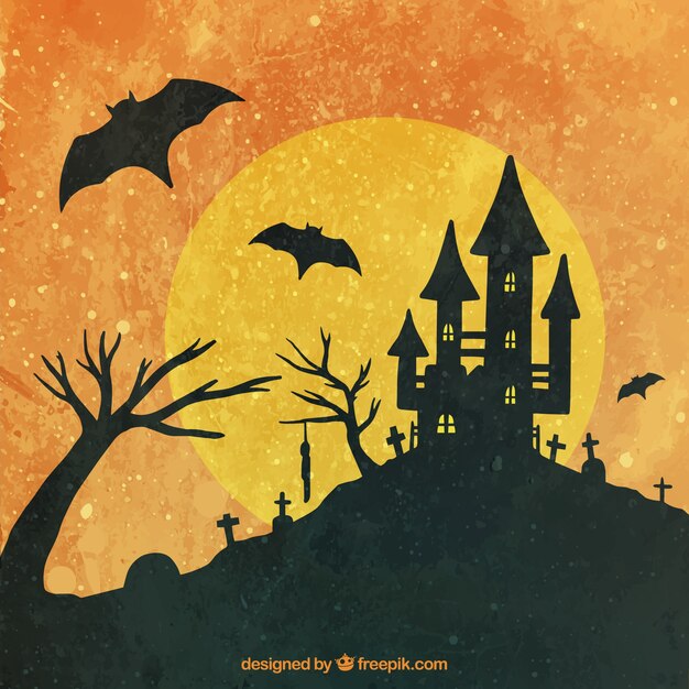 Halloween background with vintage style