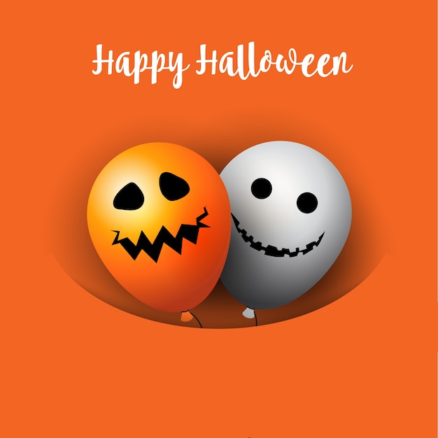 Halloween balloons background 