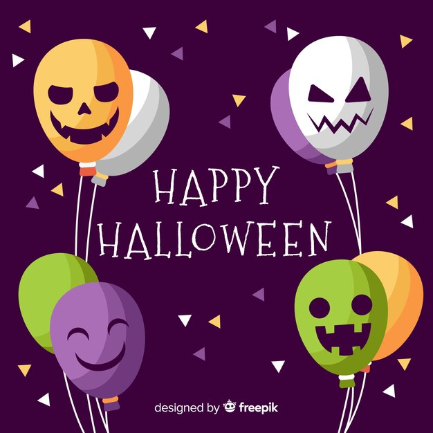 Halloween balloons background